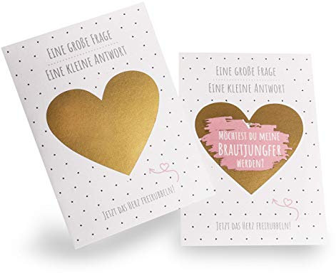 Rubbelkarte Überraschung Brautjungfer fragen