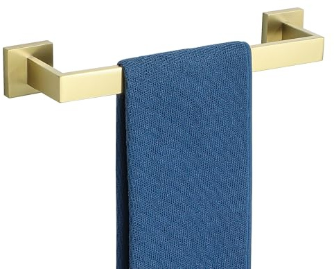 Sayayo Gold Towel Rail Wall Mounted Bathroom Towel Holder 40CM Towel Bar, SUS304 Stainless Steel Waterproof & Anti-Rust