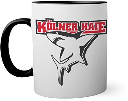 Ice Hockey Team Kolner Haie Eishockey Schwarze Innenseite mit passendem Henkelbecher Mug 330ml