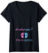 Femme Annonce sexe du bébé Fille ou garçon maman enceinte T-Shirt avec Col en V