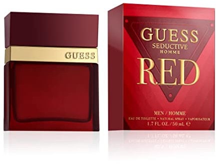 GUESS Seductive Red, Eau de Toilette, Parfum Herren, Orientalisch Würzig Duft, Lang Anhaltend, 50 ml
