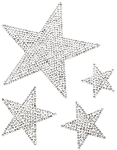 HOMSFOU Selbstklebender Autoaufkleber Strassstern 9.20 X 9.20 cm - Glitzernder Bling Stern Aufkleber Für Auto Karosserie Fenster - Kratzer Abdeckend Stilvolle Auto Dekoration