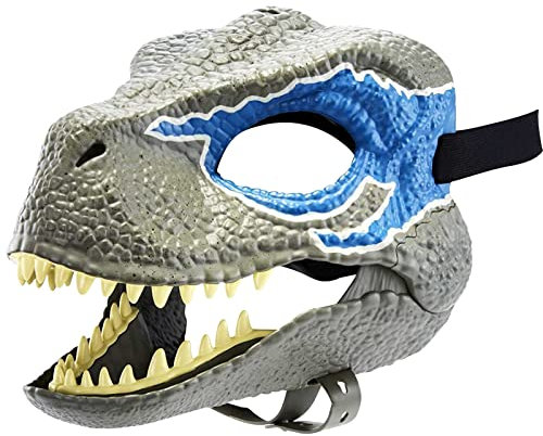Keho Keho Kehongdun Masque de Dinosaure Halloween, Masque Dinosaure avec Mâchoire Mobile, Masque Tyrannosaurus Jouet Dinosaure à Tête Complète en Latex pour Carnaval, Déguisement, Mascarade, Cosplay