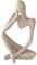 Operitacx Abstrakte Figurenornamente Statue des Menschlichen Gesichts Kunstgesichtsfigur ?e Denkerstatue. Desktop- Denker- Statue. Shiva-Statue Sandsteinharz Schreibtisch Marionette Mann