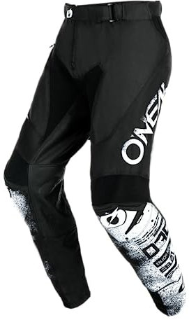 O'NEAL | Motocross-Hose | Enduro Motorrad | Strapazierfähige Denierstoffe, Mit großer Bewegungsfreiheit, Athletische Passform | Pants Mayhem Scarz V.24 | Erwachsene | Schwarz Weiß | Größe 36