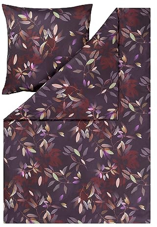 ESTELLA Mako-Satin Bettwäsche Leavely Beere