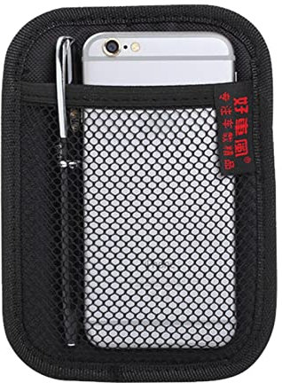 Fivetoo Supporto per telefono in rete per auto, in pelle PU, tasca portaoggetti per auto, per telefoni cellulari, ombrelli, carte, portachiavi