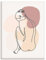 ARTLAND Wanddeko Leinwand Bilder Wandbild 60x80 cm Minimalismus Abstrakte Kunst Linie Frau Model Figur Rücken U4SD