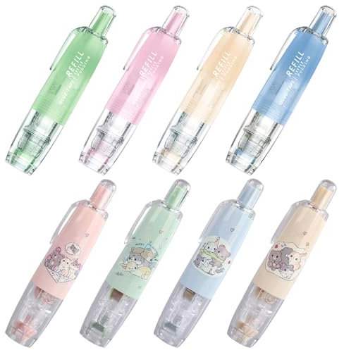 Kleberoller Doppelseitig, 8 Stück Doppelseitiges Klebeband Roller, Doppelseitig Kleberoller, Fotokleber Roller, Selbstklebender Klebespender für Basteln Fotos Kartenherstellung Sammelalben(5mx6mm)