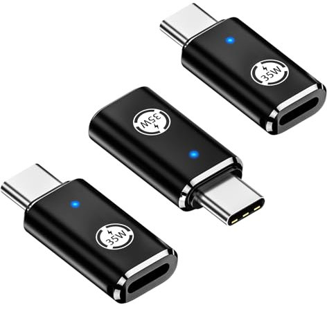 USB C-to Lig-htn-ing Adapter,35W PD Anschluss, 3-teiliges Set, kompatibel mit Phone 15 Serie und anderen C-Typ Geräten, Schnellladung, schwarzes Design. Unterstützt keine Kopfhörer- und OTG-Funktionen