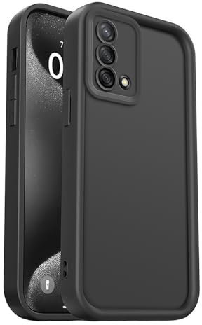 PanXCase Hülle für Oppo A74 4G - Handyhülle Silikonhülle Weich Dünn Leicht Elegant Design, Kameraschutz Stoßfest Kratzfeste Slim Schutzhülle (Schwarz)
