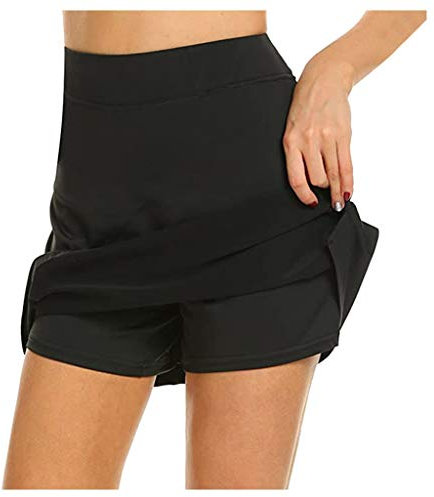 Rock mit Hose Sport Leggings Damen kurz Sommerrock Röcke Enger Rock Damen Figurbetonter Rock Elastischer Bund Minirock Bodycon