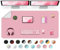 Dual Sided Desk Pad, Large Desk Mat, Waterproof Desk Blotter Protector Mouse Pad, PU Leather Desk Pad Large for Keyboard and Mouse -120cmx 60cm, Pink+Slivery