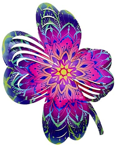 Parliky Pendentif Rotatif Quatre De Trèfle Éolienne Décorative pour Jardin Et Maison Accessoire De Décoration Extérieur Et Intérieur