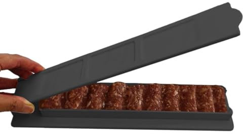 Fabricant de presse à kebab, presse à machine à kebab | Presse à Kabab facile de 11 pouces,Brochettes plates épaisses améliorées pour fabricant de Kebab, Grill pour la cuisine en plein air, Gadget de