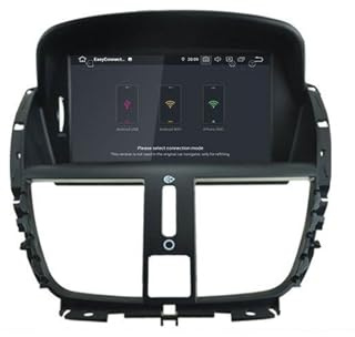 Vuzmode LJDA Android 10.0 Lettore DVD for auto, for Peugeot, 207 2007-2013 2014 Navigazione GPS Stereo 1 Din Autoradio 4G + 64G WIFI Multimedia DSP Lettore video per auto(WITH DSP)
