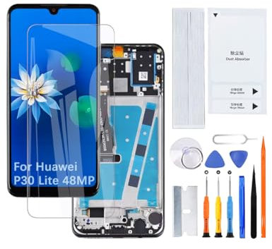 H&LYCYJ Pantalla de repuesto para Huawei P30 Lite 48MP MAR-L01A MAR-L21A MAR-LX1A LCD (negro con marco)