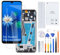 H&LYCYJ Schermo display per Huawei P30 Lite 48MP MAR-L01A MAR-L21A MAR-LX1A LCD di ricambio (nero con cornice)