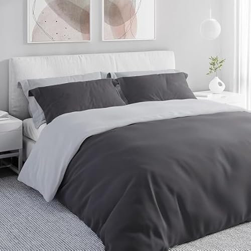 Wolkenfeld Bettwäsche 135x200 80x80 Mako-Satin Baumwolle - Ecru Bettwäsche-Set - 1x Bettbezug 135 x 200 + 1x Kissenbezug 80x80 - Weiche Mako Satin Bettwäsche-Sets