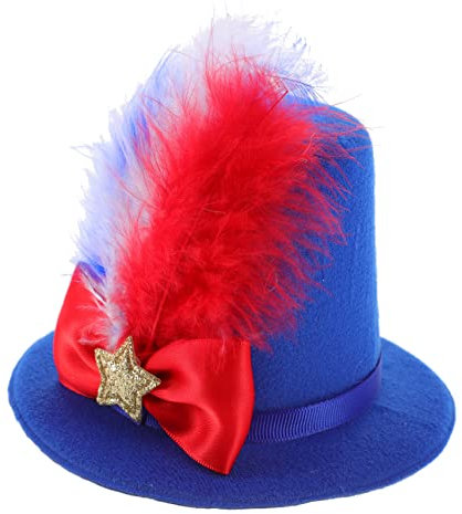 Ipetboom Independence Day Hut Haarclip mit Federn Lustige Kopfbedeckung für Partys Rollenspiele Dekorativer Haarschmuck