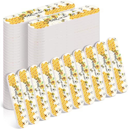 50 Pcs Mother's Day Gifts Bulk for Women Sweet as Can Bee Baby Shower Party Favors Bee Mini Nail Files Honeybee Emery Board Gender Reveal Party Souvenir Gift Bag Stuffers for Guest Winners Prizes
