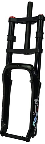 FKXSXAZ Double Shoulder Fat Bike Fork 20 4.0 Air Forkes Snow MTB Moutain 20inch 135mm Magnesium Alloy