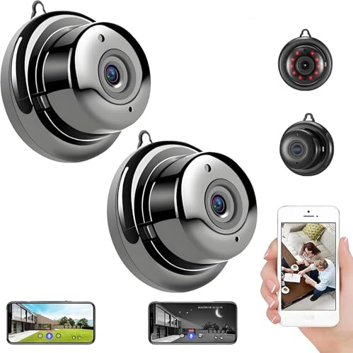 2026 Upgraded Ultra-Invisible No-Plug Camera, HD 1080p Small Cameras Hidden Wireless, 170° Wide Angle, Long Battery Life, No-Drill Wireless, Portable Indoor Security Camera with Night Vision (2pcs)