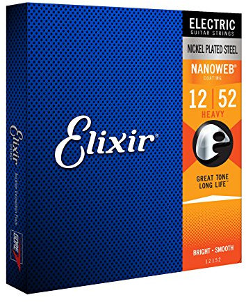 Corde per chitarra elettrica Elixir® Strings con rivestimento NANOWEB®, Heavy (.012-.052)