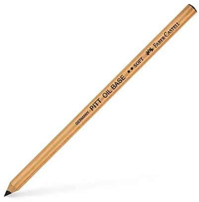 FABER-CASTELL 112602 - Stift Pitt Oil Base, Soft, schwarz, 1 Stück