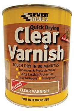 Everbuild – Quick Drying Clear Varnish – Indoor use – Ideal for interior wood – Scratch-resistant – Gloss Finish – 750ml