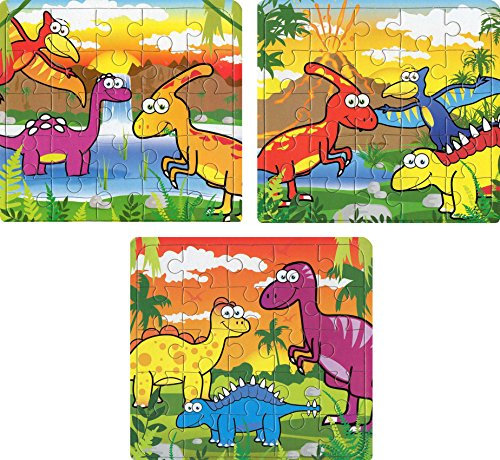 Dinosaur Jigsaw Puzzles (Pack of 12)