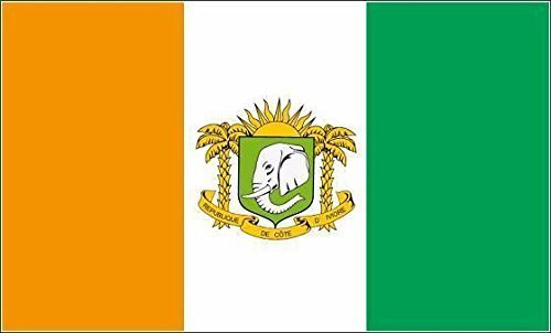 U24 Aufkleber Elfenbeinküste mit Wappen Flagge Fahne 8 x 5 cm Autoaufkleber Sticker