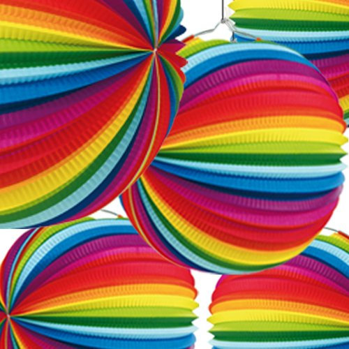 Lampion Regenbogen 25 cm schwer entflammbar