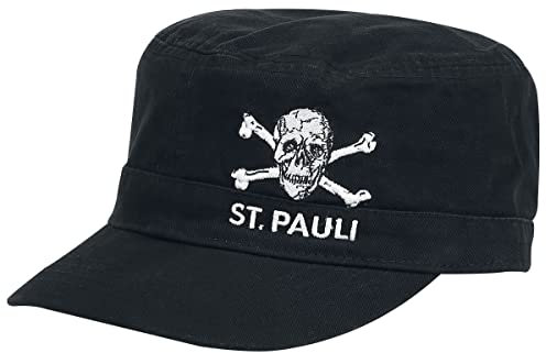 FC St. Pauli Army Totenkopf Unisex Cap schwarz 100% Baumwolle Fan-Merch, Fußball, Totenköpfe
