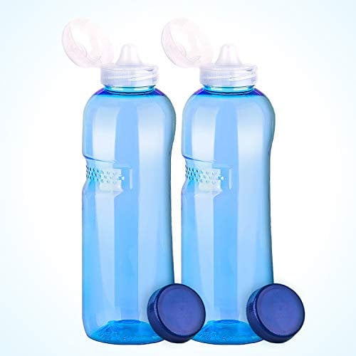 2 x Trinkflasche 1L mit Sportdeckel Wasserflasche aus Tritan (Bisphenol A frei)