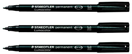 STAEDTLER Lumocolor Permanent-Marker 317M, schwarz VE=3