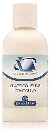 GLASS POLISH Compuesto de Pulido de Cristal de 250 ml, Vidrio Pulido Solución, óxido de Cerio Suspended Gel – Grado Fino