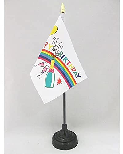 AZ FLAG - Tischflagge Es Ist Das Fest - 15x10 cm Goldene Splitze - Feier Tischfahne 10 x 15 Cm - Flaggen