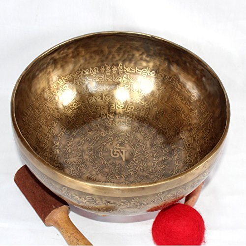 tibétain à l'intérieur à découper 29.5 cm 7 tibétain Bol chantant en métal