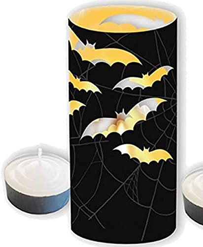 CTI Windlicht/Teelicht * Halloween & Fledermaus * - 8 gruselige Deko-Umrandungen für Teelichter // Kerzen