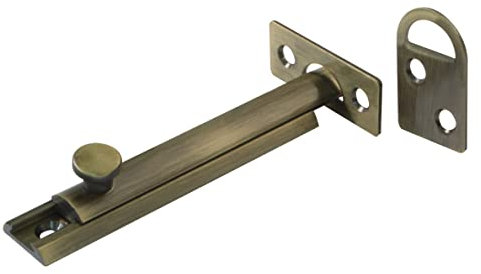 Amig Goupille de Jante | 75 x 14 mm | Idéal pour les portes intérieures en bois | Fermeture automatique verticale | Loquet pour salle de bain, chambre ou bureau | Boulon de sécurité | Argent Acier