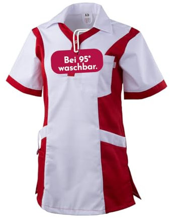 Clinotest Damenkasack Julia - 95 Grad waschbare, kochfeste Kasacks ohne Einlaufen - Kasack aus 65% Polyester, 35% Baumwolle - Pflege Berufsbekleidung für Krankenschwester, Altenpflege, Kosmetik UVM.