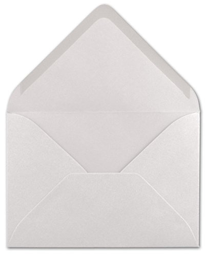 50 DIN C6 Briefumschläge Naturweiß - 11,4 x 16,2 cm - 120 g/m² Nassklebung Brief-Hüllen ohne Fenster für Einladungen von Ihrem Glüxx-Agent