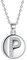 J.Endéar Buchstabe Kette 925 Sterling Silber Brief Initial P Disc Anhänger Halskette für Frauen Freundschaft 40 + 5cm einstellbar