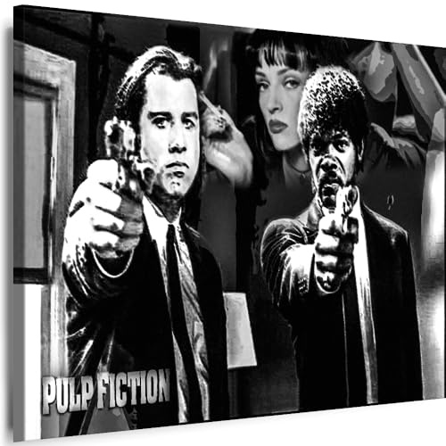 Myartstyle - Bilder Pulp Fiction 150 x 100 cm Leinwandbilder Xxl - 1 Teilige Wandbilder Film Popular Movies Kunstdrucke w-P-2020-04
