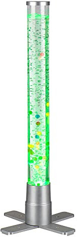 Wicked GIZMOS Large Colour Changing Bubble Lamp LED Light Tubular Freestanding Design with Bubbles and Fish (60cm)