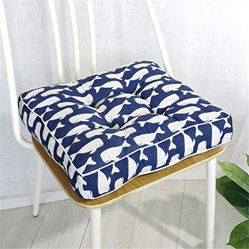 Treer Stuhlkissen Bequeme 10cm Polsterauflage Auflage für Stühle Bänke in Haus und Garten Sitzkissen Sitzauflage Gartenkissen Bequeme Sitzpolster (Navy blau,45x45x10cm)