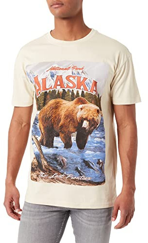 Mister Tee Alaska Vintage Oversize Tee, Sand, S