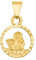 Amor Motivanhänger Unisex Damen Herren Anhänger, 1,4 cm, Gold, Engel, Kommt in Schmuck Geschenk Box,