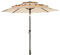 wikiwiki Parasol déporté de 3 m à suspendre avec inclinaison infinie, tissu recyclé imperméable et base en croix, pour cour, jardin et terrasse (beige)